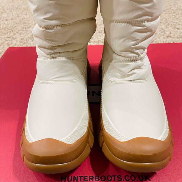 Hunter Women’s Intrepid Tall Snow Boots Shoes Cream, Size 8 (New in Box) - Picture 9 of 15
